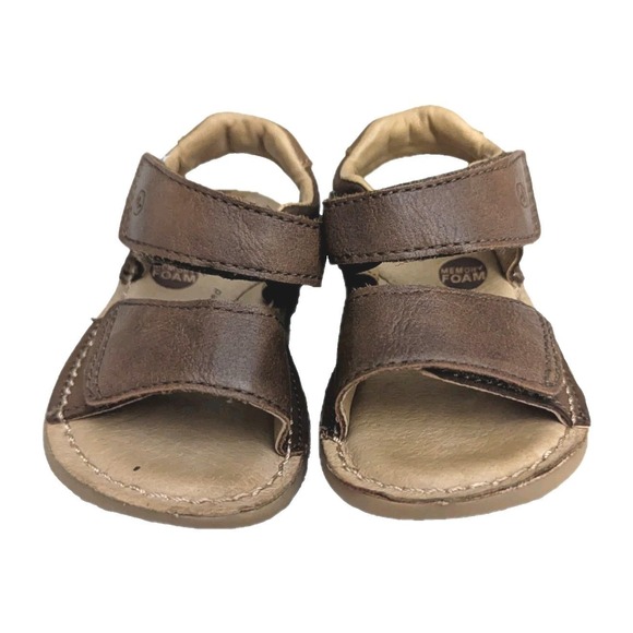 Stride Rite Little Boys Toddler SRT ARU Sandals Leather Lined Memory Foam Size 4 - Picture 2 of 8